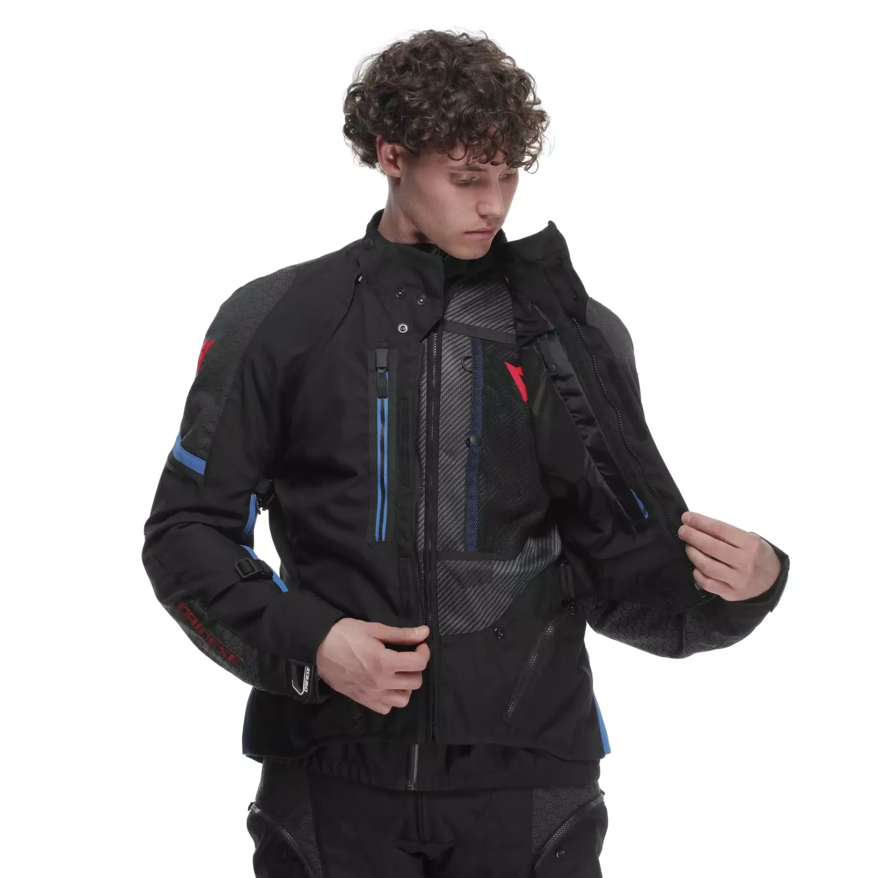 Dainese SUPER ADVENTURE ABSØLUTESHELL™ - MOTORRADJACKE OFF-ROAD HERREN BLACK/BLACK/BLUE Outlet