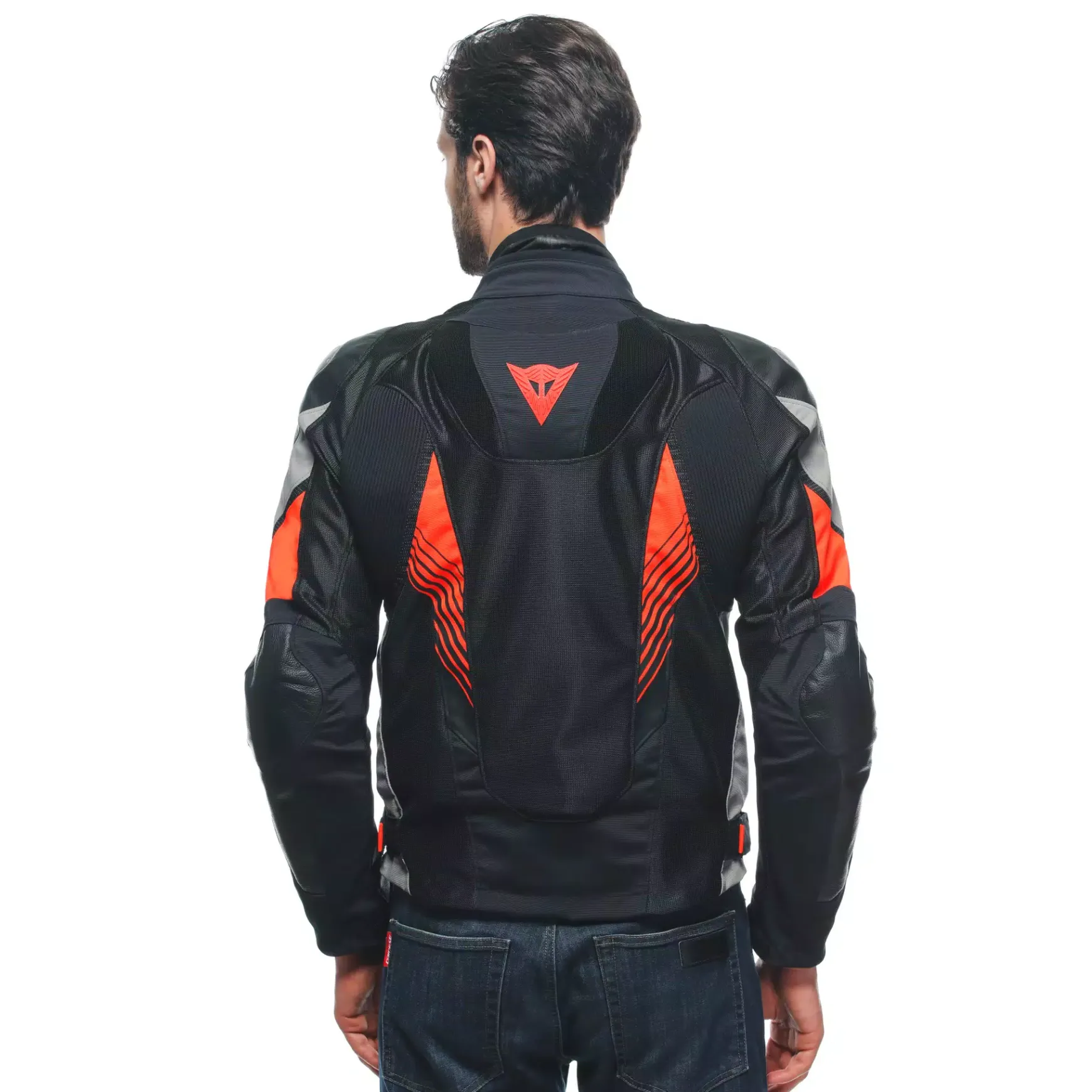Dainese SUPER RIDER 2 ABSOLUTESHELL™ JACKET BLACK/DARK-GULL-GRAY/FLUO-RED Hot