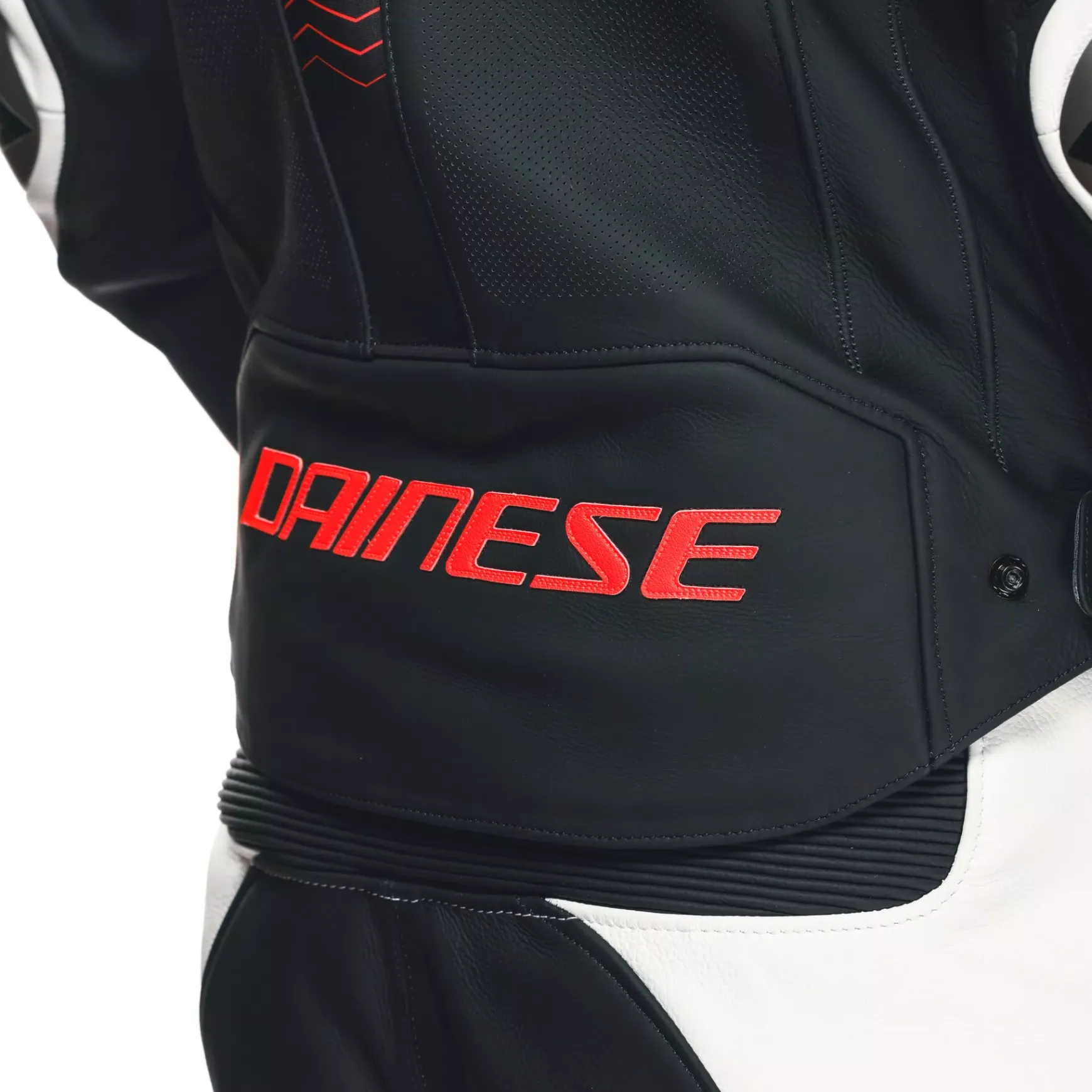 Dainese SUPER SPEED 4 - PERFORIERTE LEDER-MOTORRADJACKE HERREN BLACK-MATT/WHITE/FLUO-RED