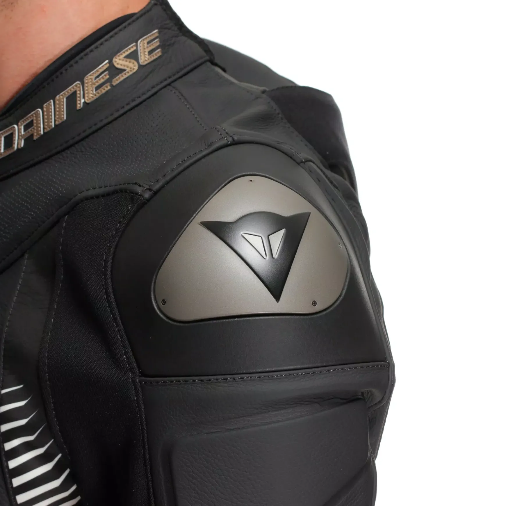 Dainese SUPER SPEED 4 - PERFORIERTE LEDER-MOTORRADJACKE HERREN BLACK/TIBETAN PLATINUM/WHITE Online