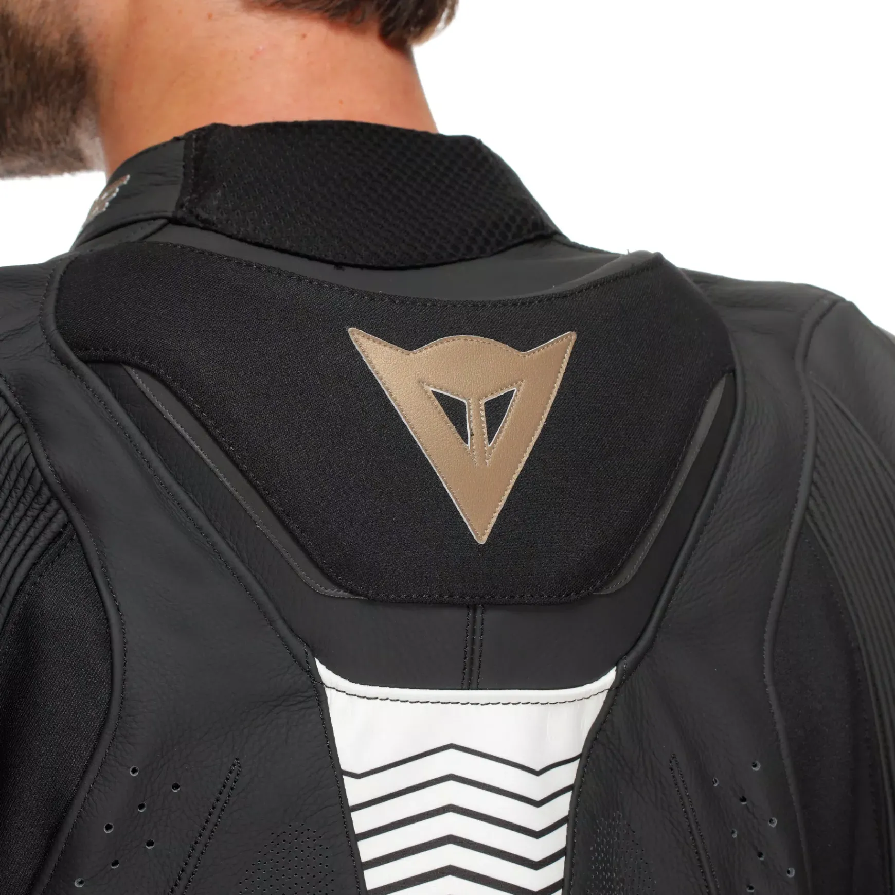 Dainese SUPER SPEED 4 - PERFORIERTE LEDER-MOTORRADJACKE HERREN BLACK/TIBETAN PLATINUM/WHITE Online