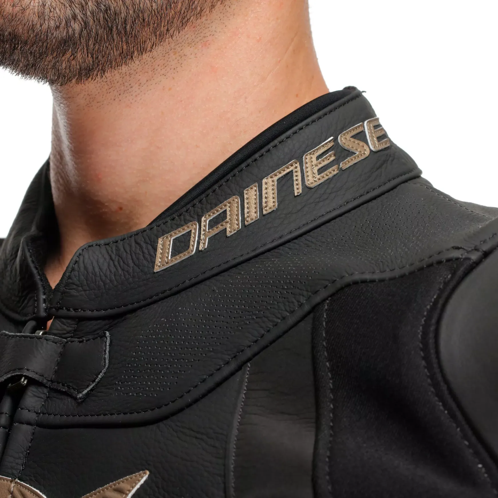 Dainese SUPER SPEED 4 - PERFORIERTE LEDER-MOTORRADJACKE HERREN BLACK/TIBETAN PLATINUM/WHITE Online