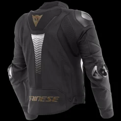 Dainese SUPER SPEED 4 - PERFORIERTE LEDER-MOTORRADJACKE HERREN BLACK/TIBETAN PLATINUM/WHITE Online