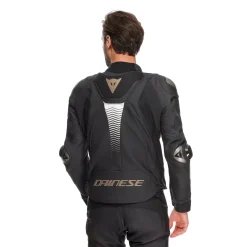 Dainese SUPER SPEED 4 - PERFORIERTE LEDER-MOTORRADJACKE HERREN BLACK/TIBETAN PLATINUM/WHITE Online