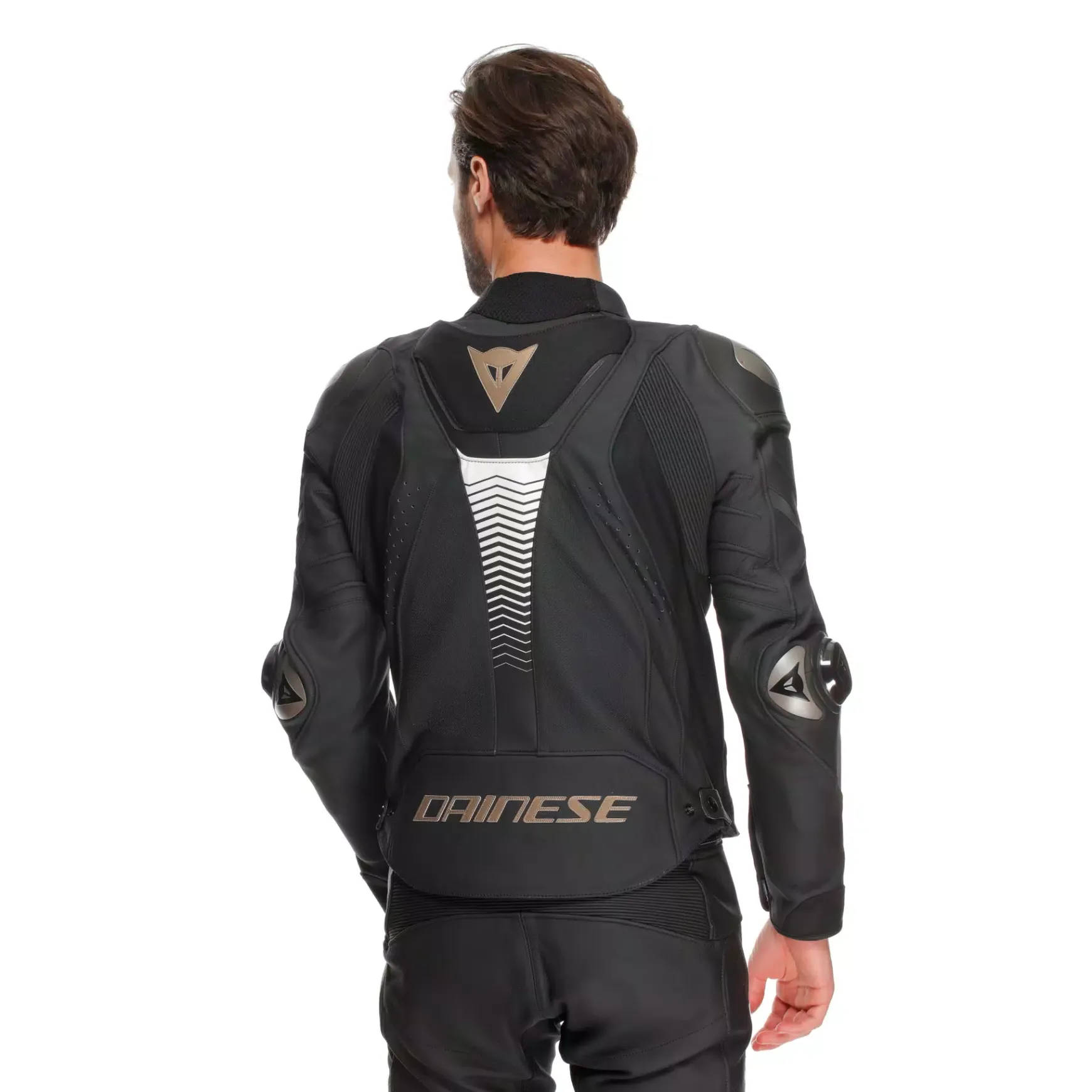 Dainese SUPER SPEED 4 - PERFORIERTE LEDER-MOTORRADJACKE HERREN BLACK/TIBETAN PLATINUM/WHITE Online