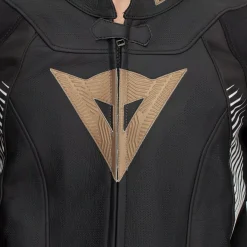 Dainese SUPER SPEED 4 - PERFORIERTE LEDER-MOTORRADJACKE HERREN BLACK/TIBETAN PLATINUM/WHITE Online
