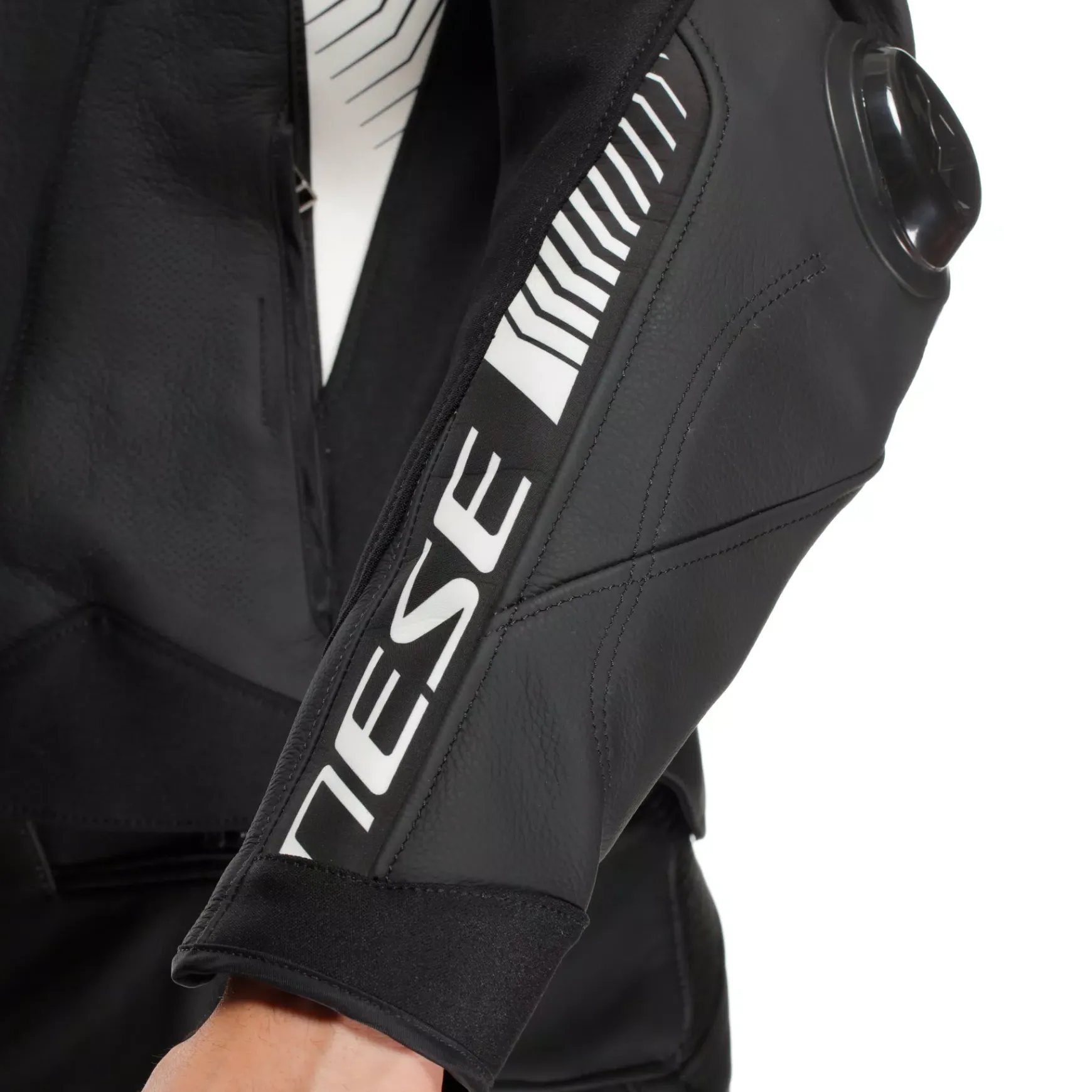 Dainese SUPER SPEED 4 - PERFORIERTE LEDER-MOTORRADJACKE HERREN BLACK/TIBETAN PLATINUM/WHITE Online