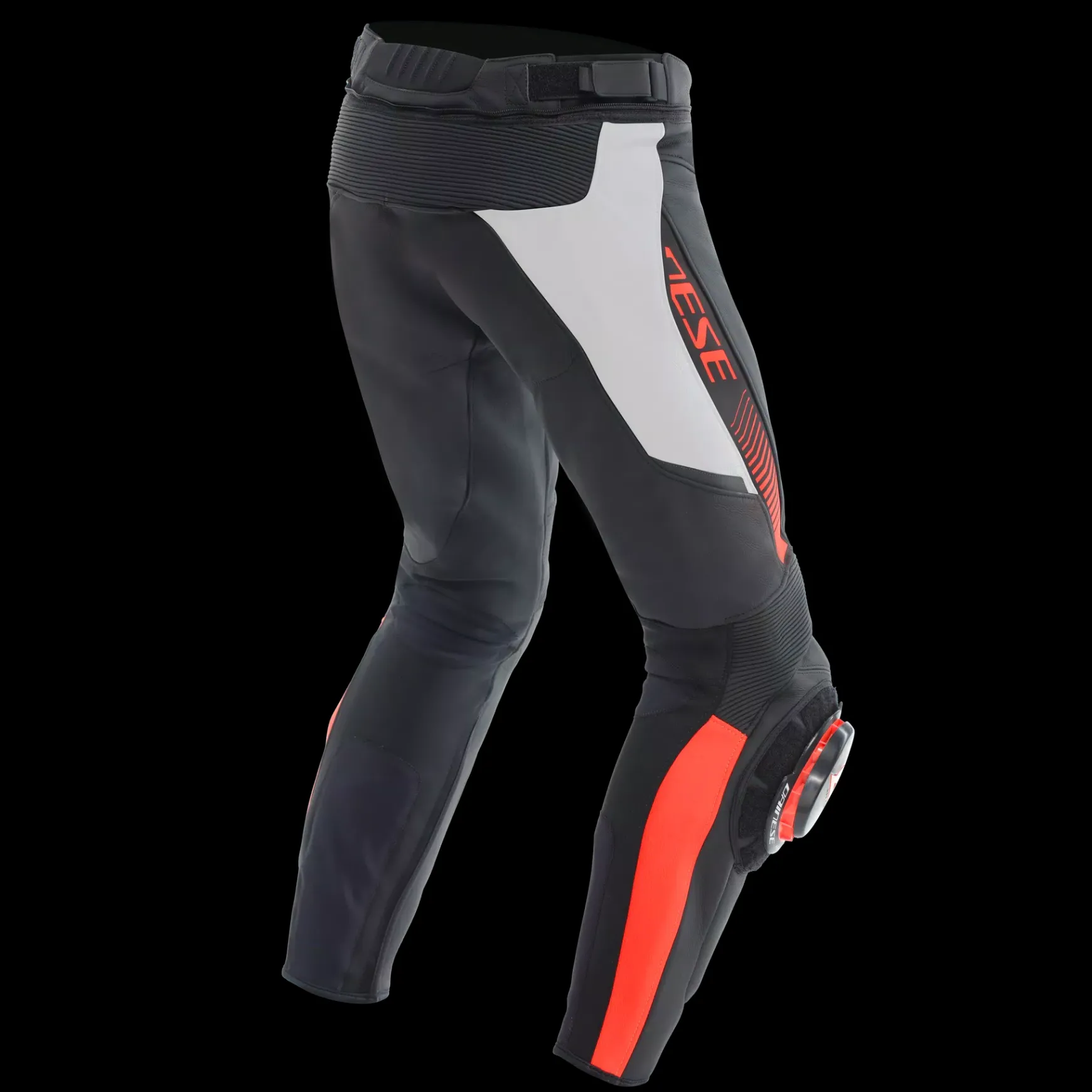 Dainese SUPER SPEED - MOTORRADHOSE AUS LEDER HERREN BLACK/WHITE/RED-FLUO