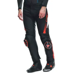 Dainese SUPER SPEED - MOTORRADHOSE AUS LEDER HERREN BLACK/WHITE/RED-FLUO