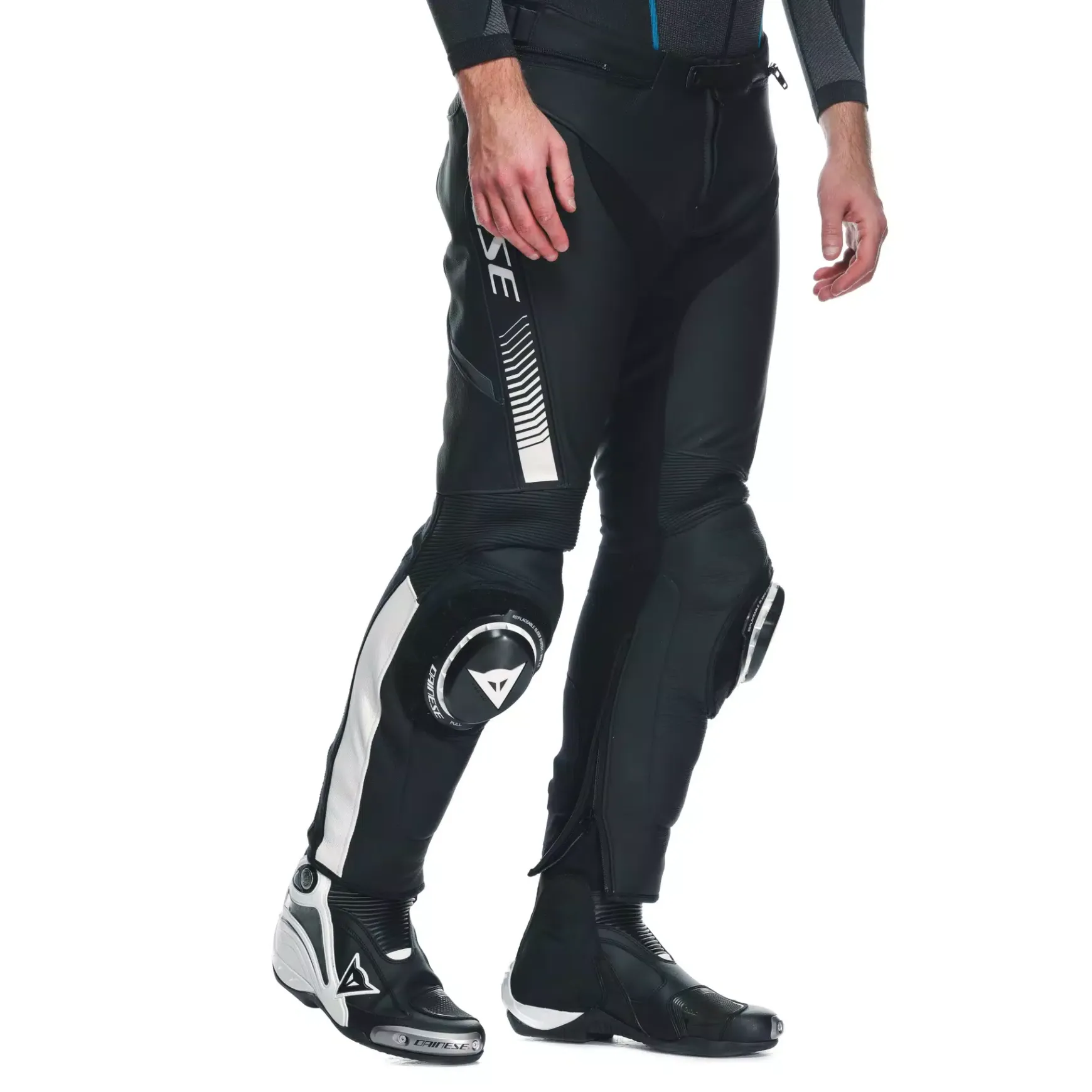 Dainese SUPER SPEED LEATHER PANTS BLACK/WHITE Outlet
