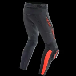 Dainese SUPER SPEED LEATHER PANTS BLACK/RED-FLUO Best