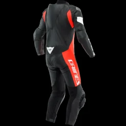 Dainese TOSA 1 PCS LEATHER SUIT PERF BLACK/FLUO-RED/WHITE Sale