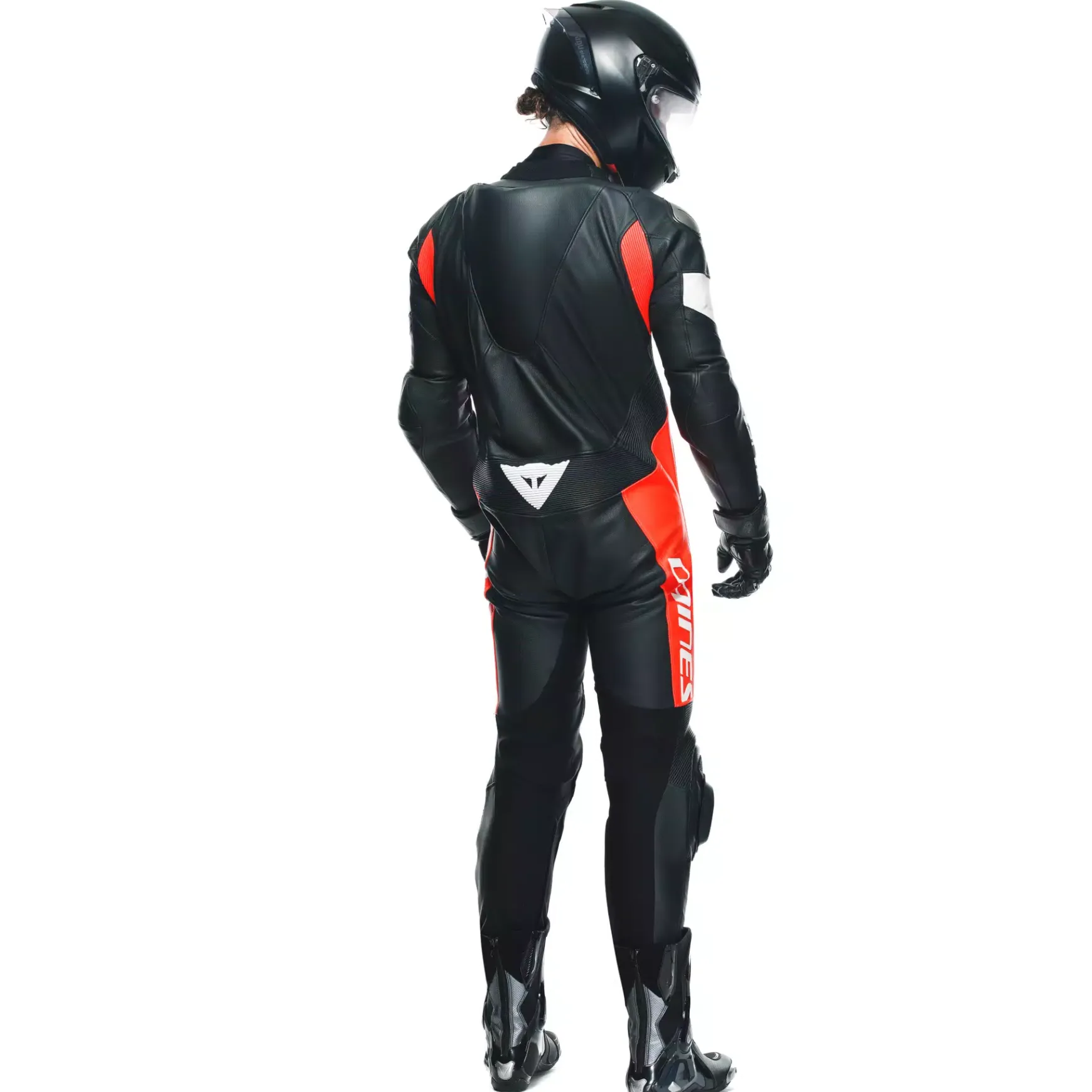 Dainese TOSA 1 PCS LEATHER SUIT PERF BLACK/FLUO-RED/WHITE Sale