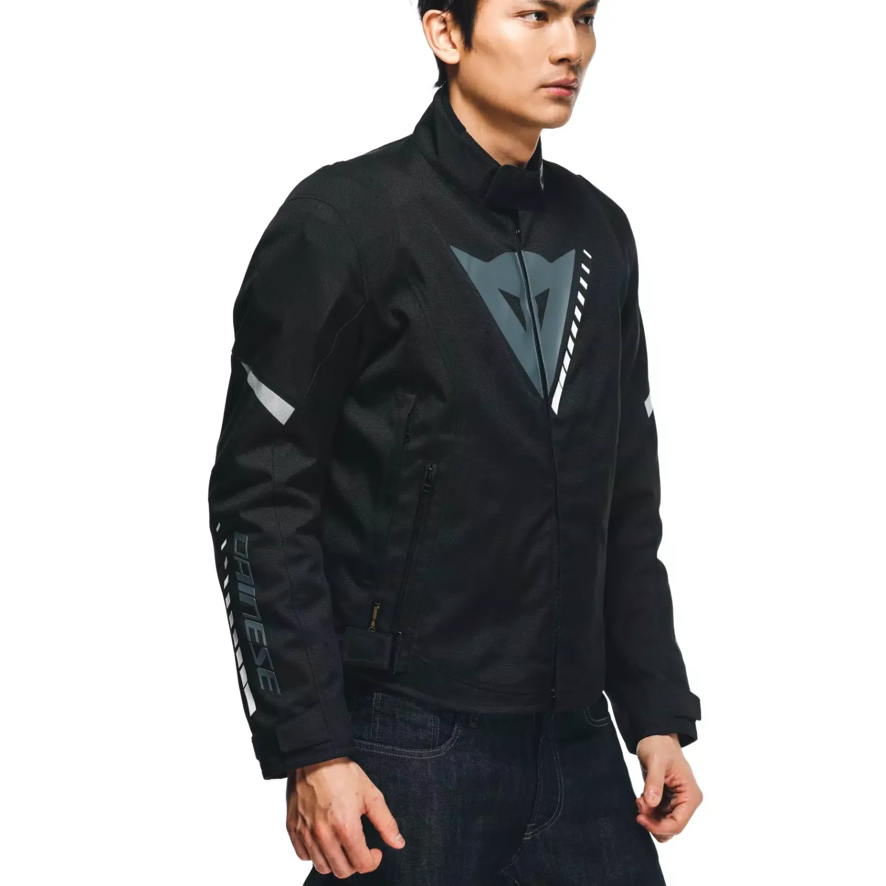 Dainese VELOCE D-DRY® JACKET BLACK/CHARCOAL-GRAY/WHITE Outlet