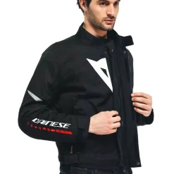 Dainese VELOCE D-DRY® JACKET BLACK/WHITE/LAVA-RED Outlet