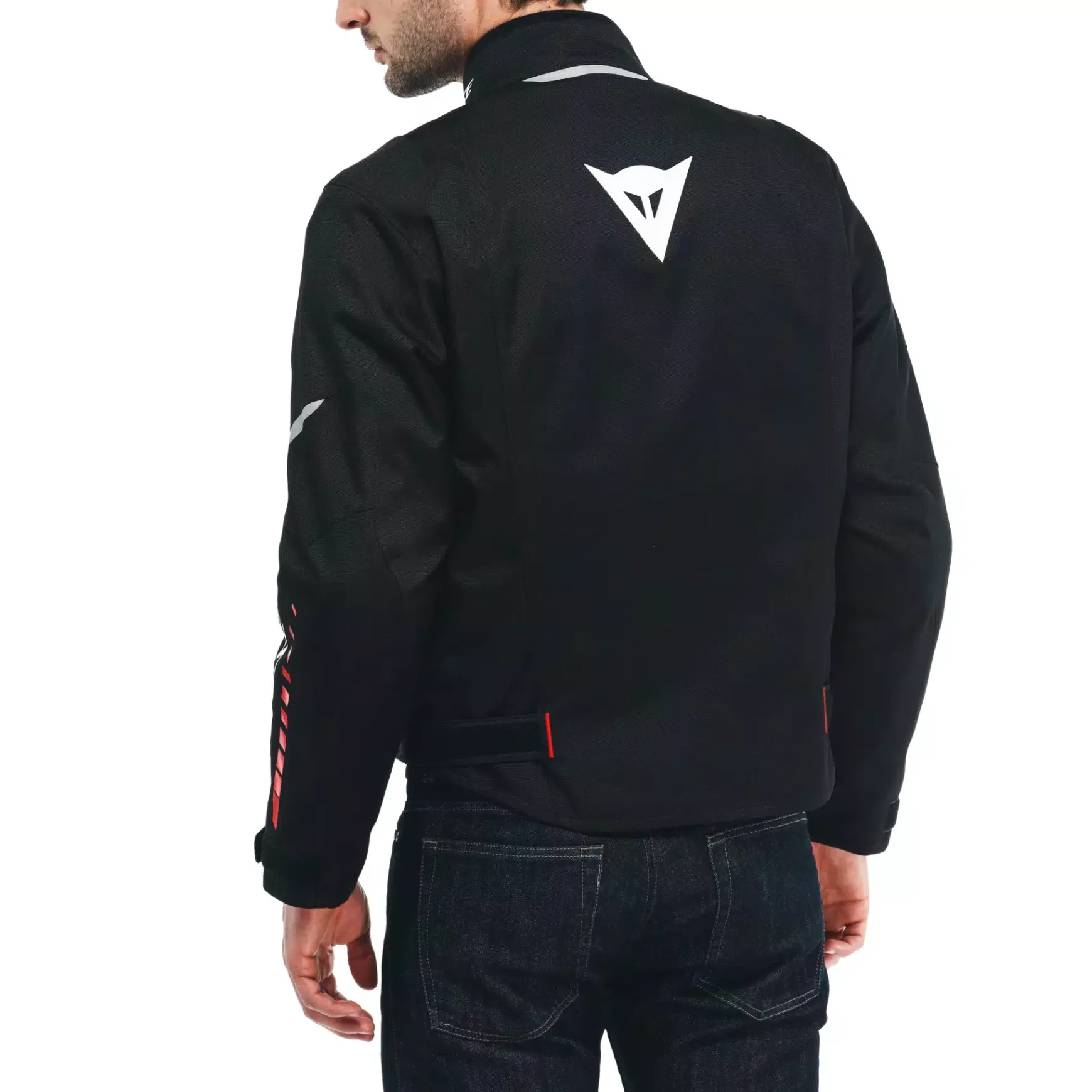 Dainese VELOCE D-DRY® JACKET BLACK/WHITE/LAVA-RED Outlet