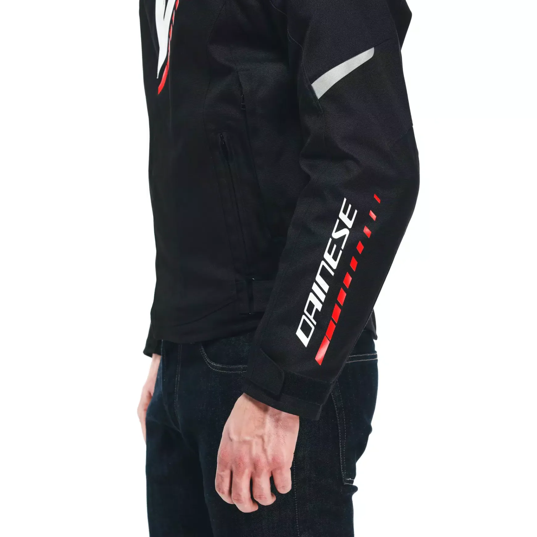 Dainese VELOCE D-DRY® JACKET BLACK/WHITE/LAVA-RED Outlet